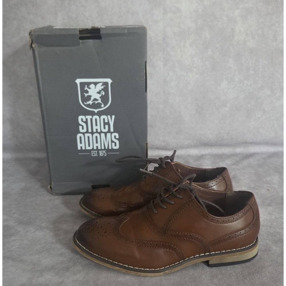 Stacy Adams Boys Size 12.5 Cognac Dress Shoe